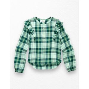 NWT Vineyard Vines Girls’ Ruffle Twill Top, Size L